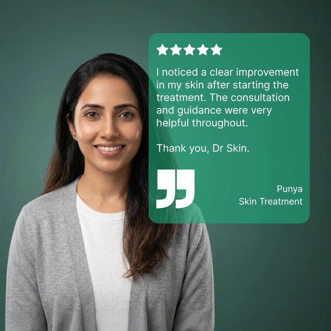 Patient review at DrSkin Clinic